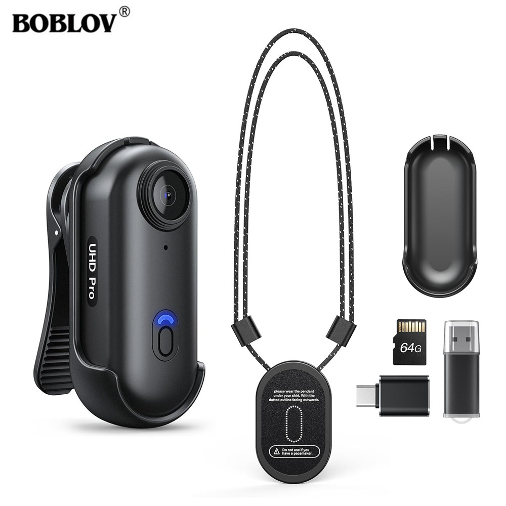 Garden Camera - Caméra corporelle miniature BOBLOV W4 2K,